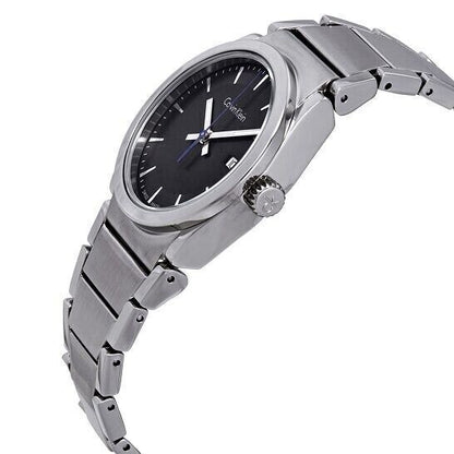 CALVIN KLEIN Step Damenarmbanduhr mit schwarzem Zifferblatt