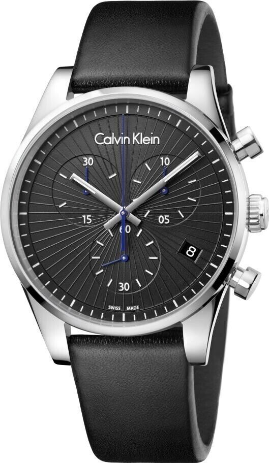 CALVIN KLEIN Steadfast Chronograph Quarz Herren Uhr schwarz Zifferblatt