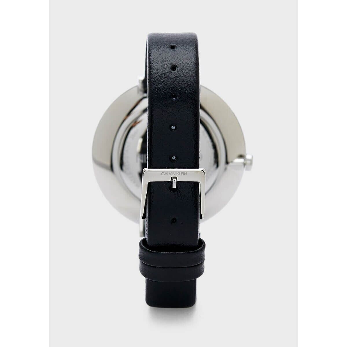 CALVIN KLEIN Rise Quarz Uhr Damen Silber Schwarz Zifferblatt K3M23526