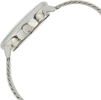 CALVIN KLEIN High Noon Chronograph Quarz Herren Uhr Silber Zifferblatt