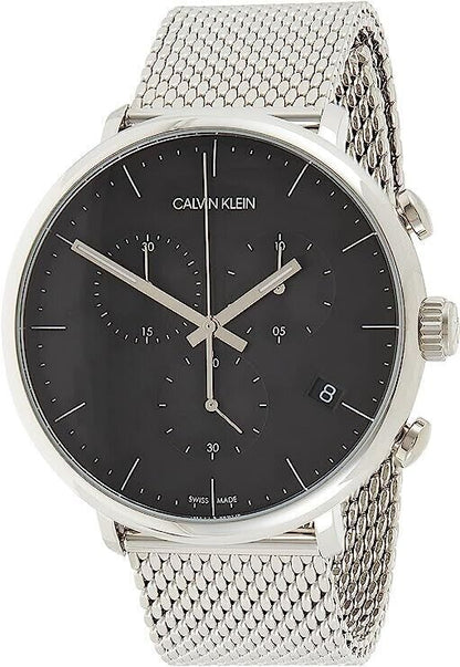 CALVIN KLEIN High Noon Chronograph Quarz Herren Uhr schwarz Zifferblatt