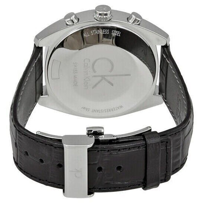 CALVIN KLEIN Exchange Chronograph Herren Uhr Silber Zifferblatt
