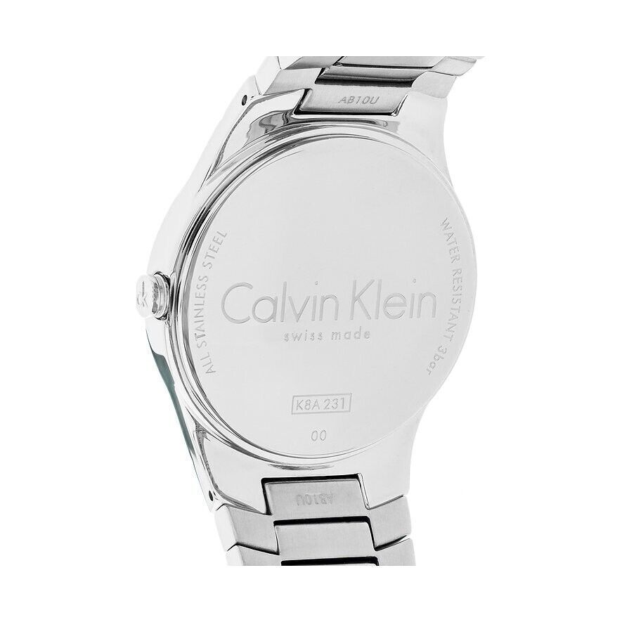 CALVIN KLEIN Whirl schwarze Zifferblatt Edelstahl Damen Uhr