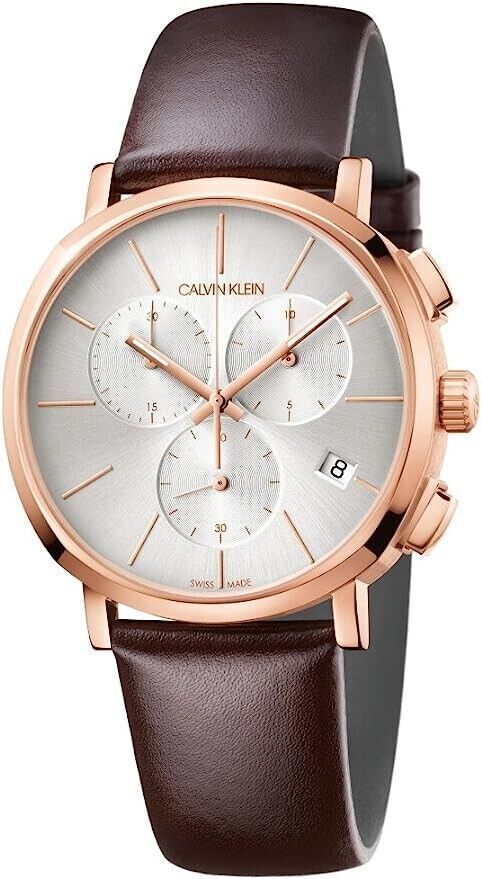 CALVIN KLEIN Posh Chronograph Herrenarmbanduhr Silber Zifferblatt