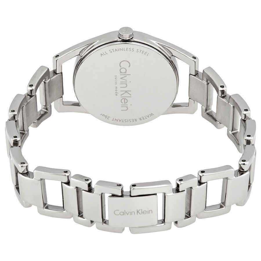 CALVIN KLEIN Dainty Diamonds Damenarmbanduhr mit silbernem Zifferblatt