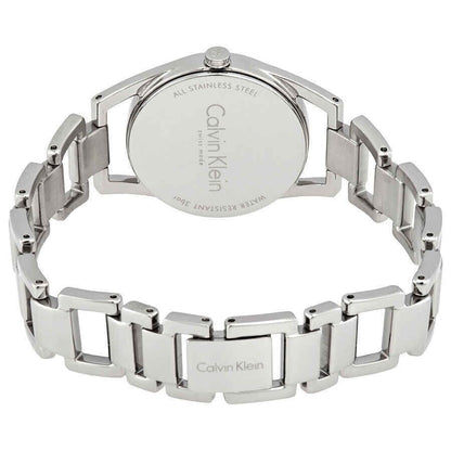CALVIN KLEIN Dainty Diamonds Damenarmbanduhr mit silbernem Zifferblatt