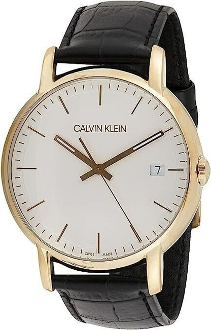 CALVIN KLEIN Established Quarz Herrenarmbanduhr silbernes Zifferblatt