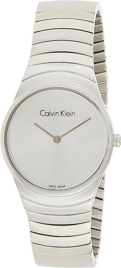 CALVIN KLEIN Whirl Silber Zifferblatt Edelstahl Damen Uhr