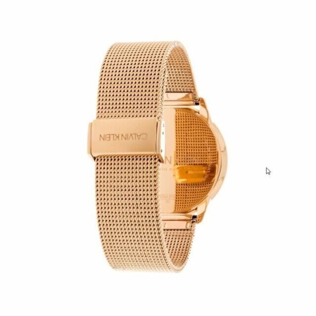 Herrenarmbanduhr CK CALVIN KLEIN MINIMAL K3M2T626 Edelstahlgeflecht Gold Rose SWISS MADE