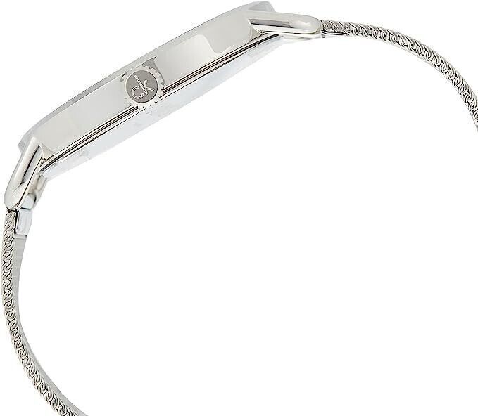 CALVIN KLEIN Even Quarz Damenarmbanduhr mit schwarzem Zifferblatt