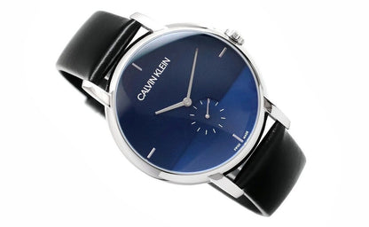 CALVIN KLEIN Established Quarz Uhr Herren blaues Zifferblatt
