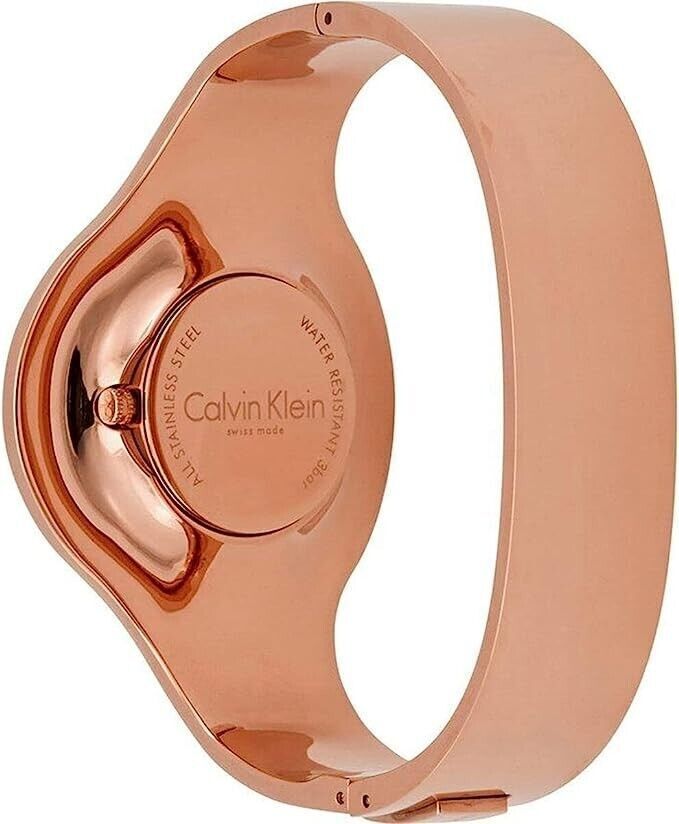 CALVIN KLEIN nahtlose silberne Zifferblatt Damenarmbanduhr