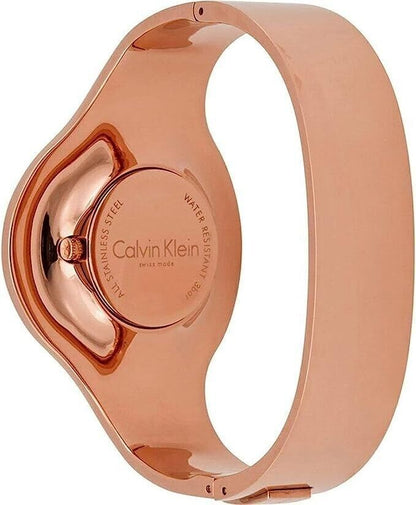 CALVIN KLEIN nahtlose silberne Zifferblatt Damenarmbanduhr