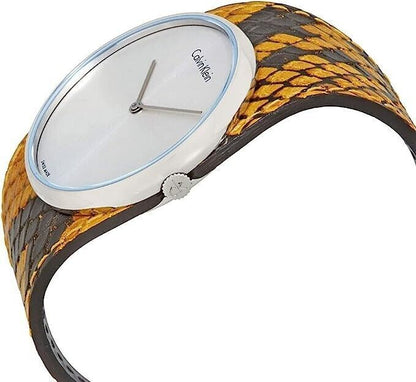 CALVIN KLEIN Spellbound Damenarmbanduhr mit silbernem Zifferblatt
