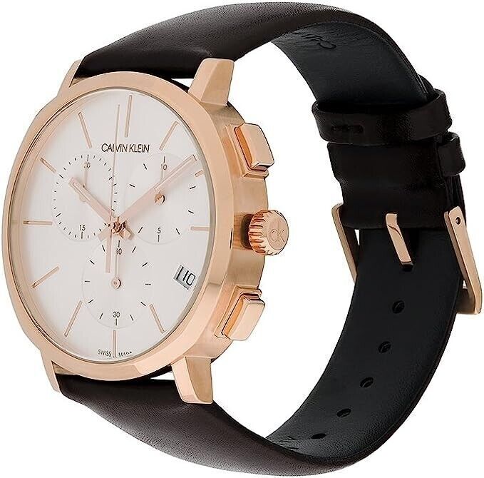 CALVIN KLEIN Posh Chronograph Herrenarmbanduhr Silber Zifferblatt