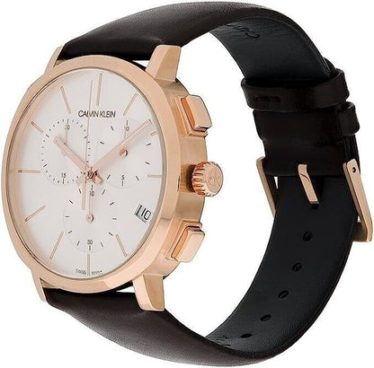 CALVIN KLEIN Posh Chronograph Herrenarmbanduhr Silber Zifferblatt