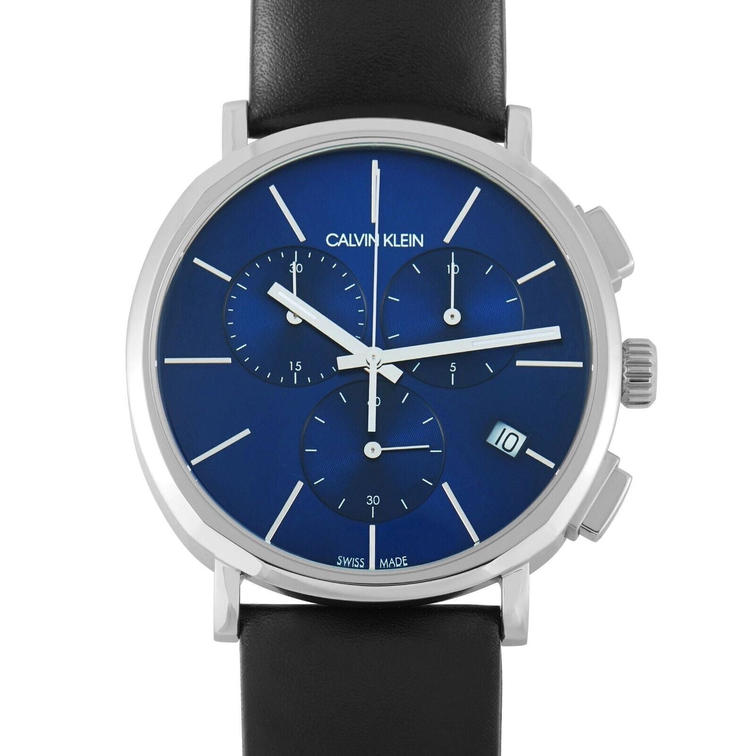 CALVIN KLEIN Chronograph Quarz Uhr Blau Zifferblatt Herren K3M23526