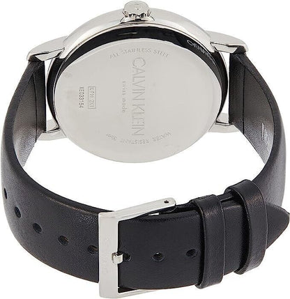 CALVIN KLEIN Established Quarz Herrenarmbanduhr silbernes Zifferblatt