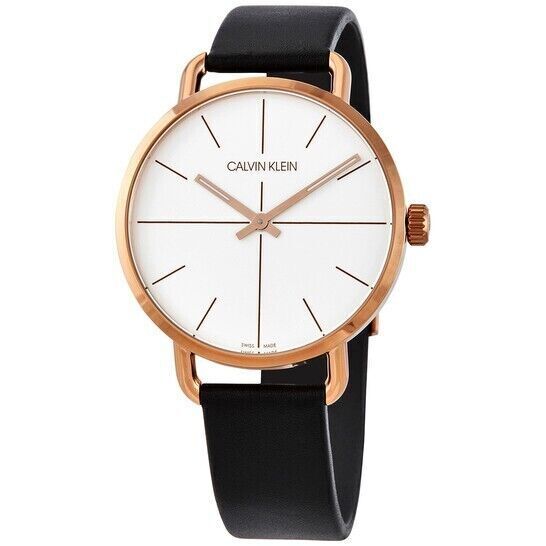 CALVIN KLEIN Even Quarz Damenarmbanduhr mit silbernem Zifferblatt