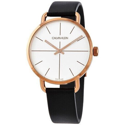 CALVIN KLEIN Even Quarz Damenarmbanduhr mit silbernem Zifferblatt