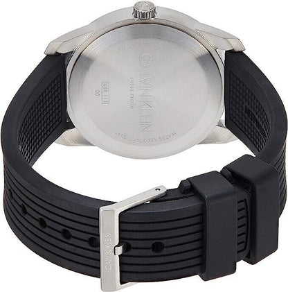 CALVIN KLEIN Evidence Quarz Uhr Silber Zifferblatt Herren K3M23526