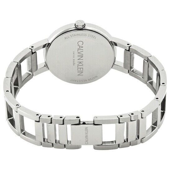 CALVIN KLEIN Quarz Damenarmbanduhr mit silbernem Zifferblatt