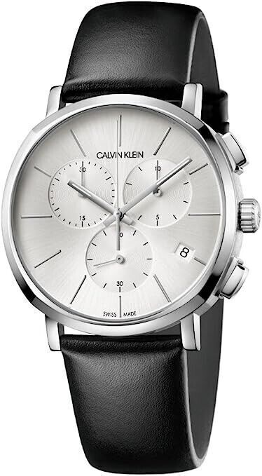 CALVIN KLEIN Posh Chronograph Quarz Silber Zifferblatt Herren Uhr