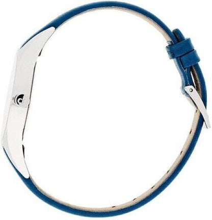 CALVIN KLEIN Rebel Quarz-Damenuhr mit silbernem und blauem Zifferblatt K8P231V6