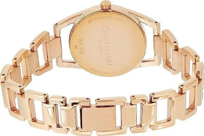 CALVIN KLEIN Dainty Quarz Damenarmbanduhr mit silbernem Zifferblatt