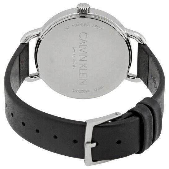 Calvin Klein Unisex Erwachsene Analog-Digital Quarz Uhr mit Lederarmband K7B231CZ