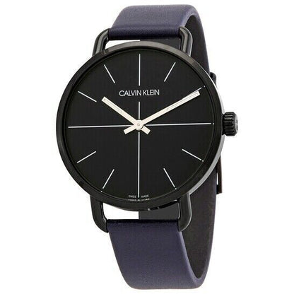 CALVIN KLEIN Even Quarz Damenarmbanduhr mit blauem Ziffernblatt