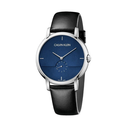 CALVIN KLEIN Established Quarz Uhr Herren blaues Zifferblatt