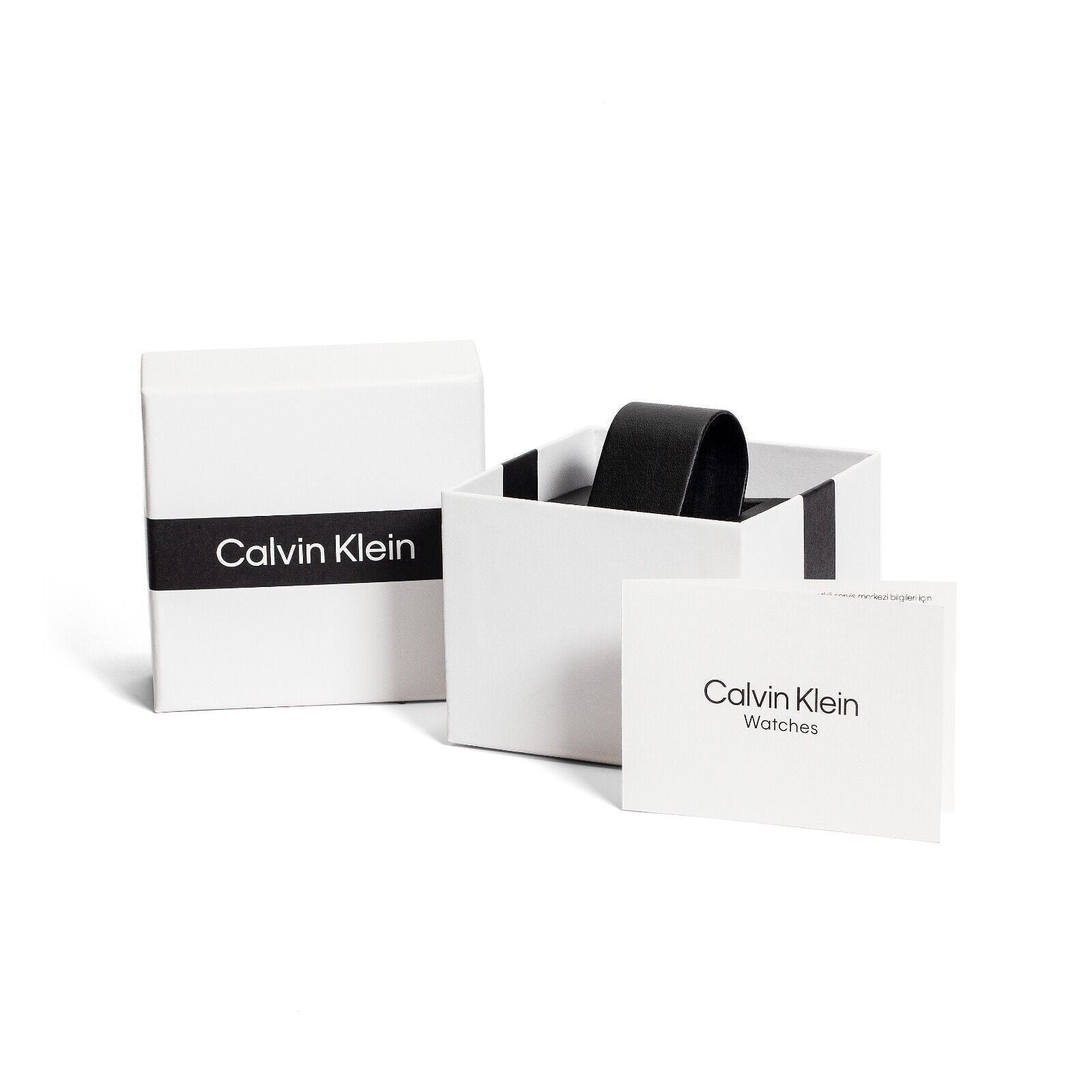 CALVIN KLEIN Established Quarz Herrenarmbanduhr silbernes Zifferblatt