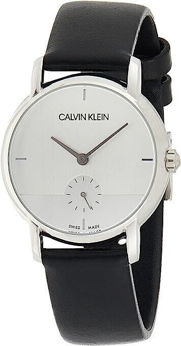 CALVIN KLEIN Established Quarz Damenarmbanduhr mit silbernem Zifferblatt
