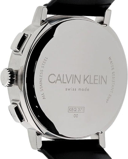 CALVIN KLEIN Posh Chronograph Quarz Silber Zifferblatt Herren Uhr