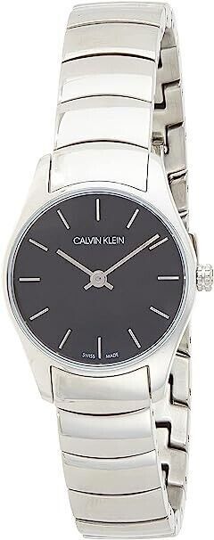 CALVIN KLEIN Classic Quarz Damenarmbanduhr mit schwarzem Zifferblatt
