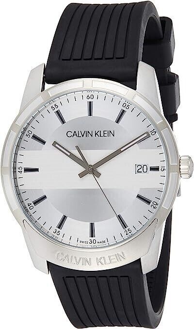 CALVIN KLEIN Evidence Quarz Uhr Silber Zifferblatt Herren K3M23526