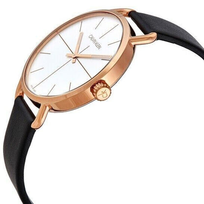 CALVIN KLEIN Even Quarz Damenarmbanduhr mit silbernem Zifferblatt