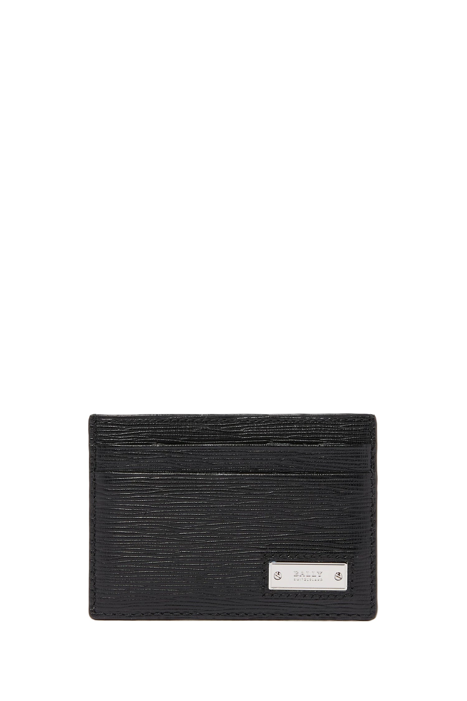 Bally BHAR Calfskin Leather Card Case Black