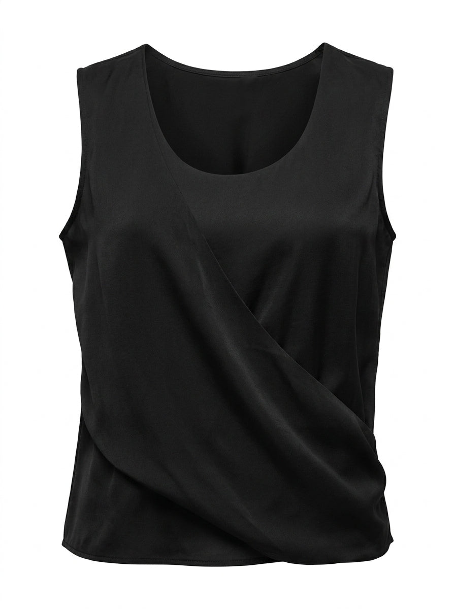 Armani Jeans Wickel-Top Schwarz — ghost
