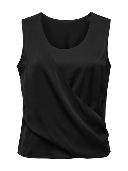 Armani Jeans Wickel-Top Schwarz — ghost