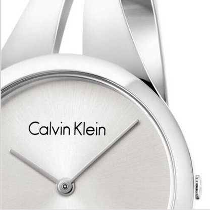 CALVIN KLEIN Addict Silber Zifferblatt Kleine Armreif Damen Uhr