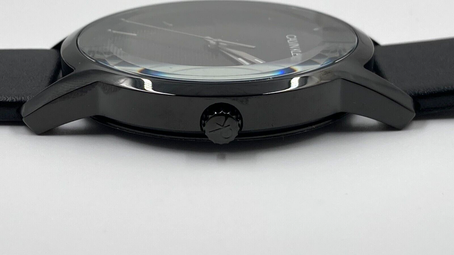 CALVIN KLEIN City Quarz Herrenarmbanduhr mit schwarzem Ziffernblatt