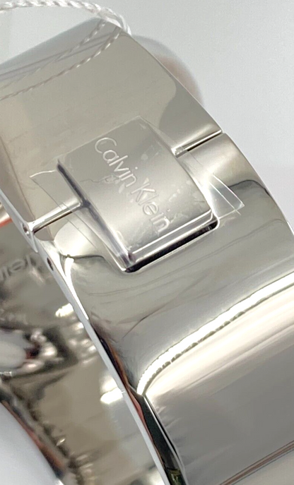 CALVIN KLEIN nahtlose schwarze Zifferblatt Damenquarzarmbanduhr