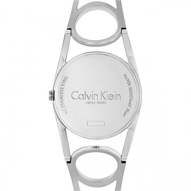 CALVIN KLEIN Damenarmbanduhr Edelstahl mit schwarzem Zifferblatt