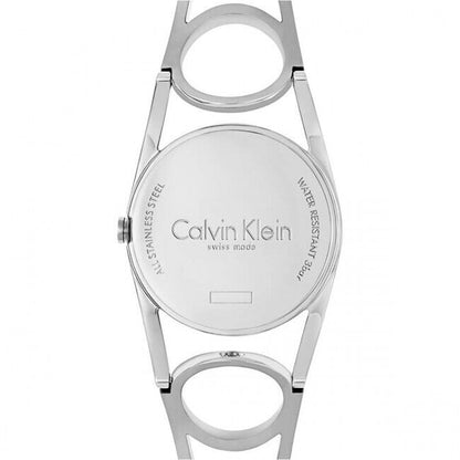 CALVIN KLEIN Damenarmbanduhr Edelstahl mit schwarzem Zifferblatt