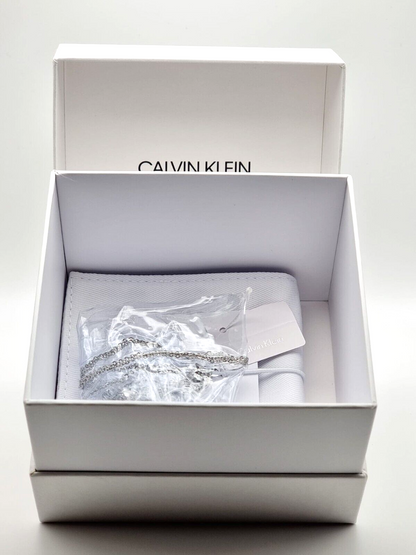 CALVIN KLEIN ROCKING KJ9CAN040100 STAINLESS STEEL NECKLACE - GREY CRYSTALS