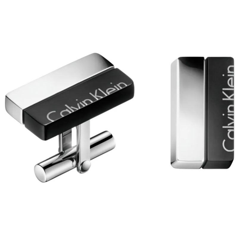 CALVIN KLEIN Stainless Steel BOOST KJ5RBC210100 Cufflinks - Silver/Black