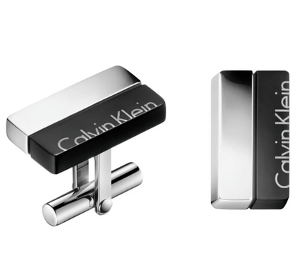 CALVIN KLEIN Stainless Steel BOOST KJ5RBC210100 Cufflinks - Silver/Black