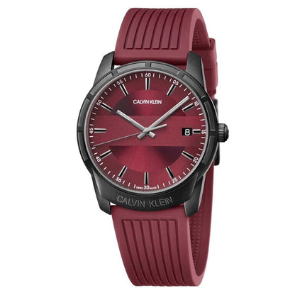 CALVIN KLEIN Evidence Herren Quarz Uhr mit rotem Zifferblatt